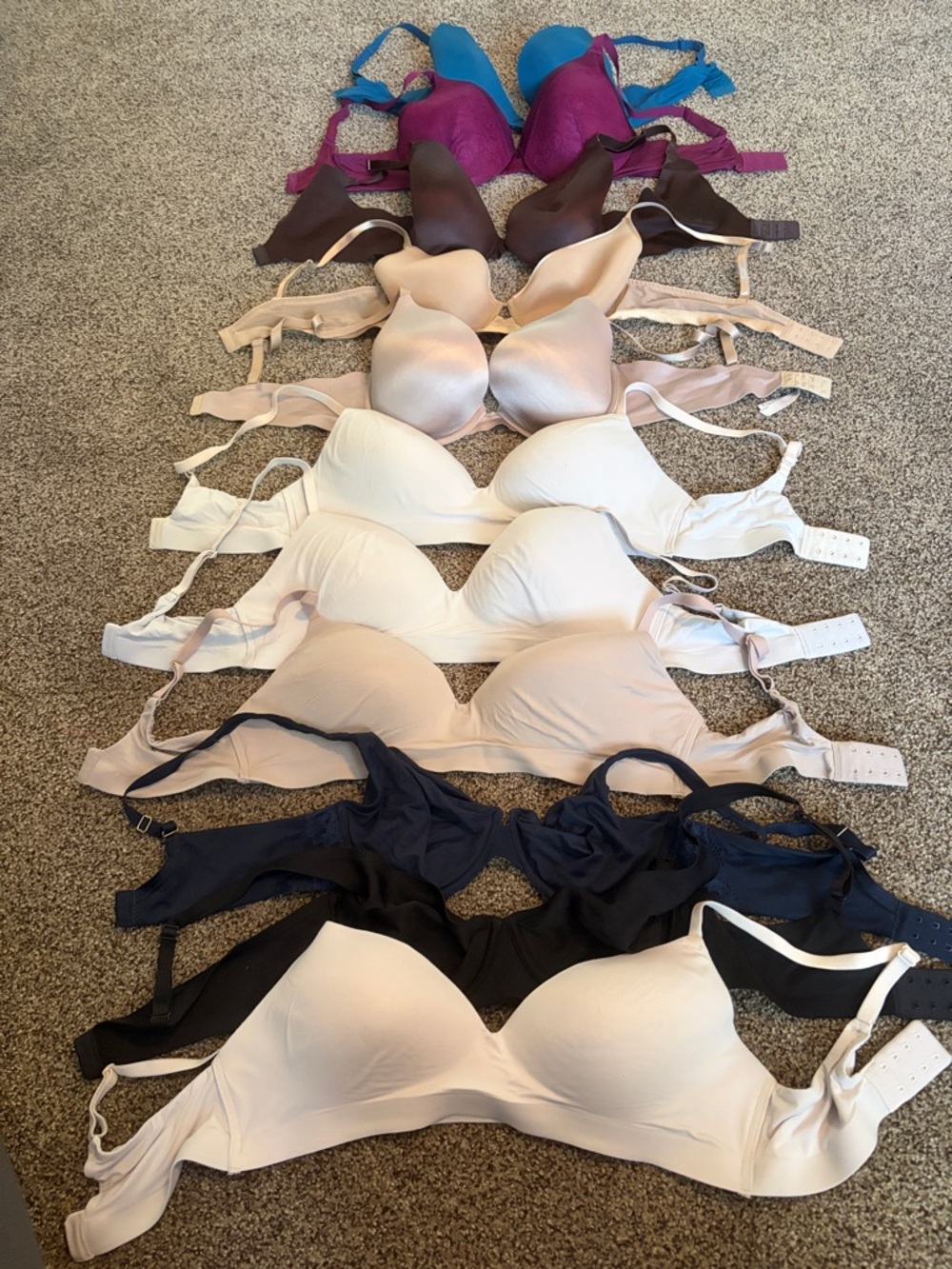 BRAS BRAS BRAS!!! 11 Mixed Color Smooth T-Shirt Bras